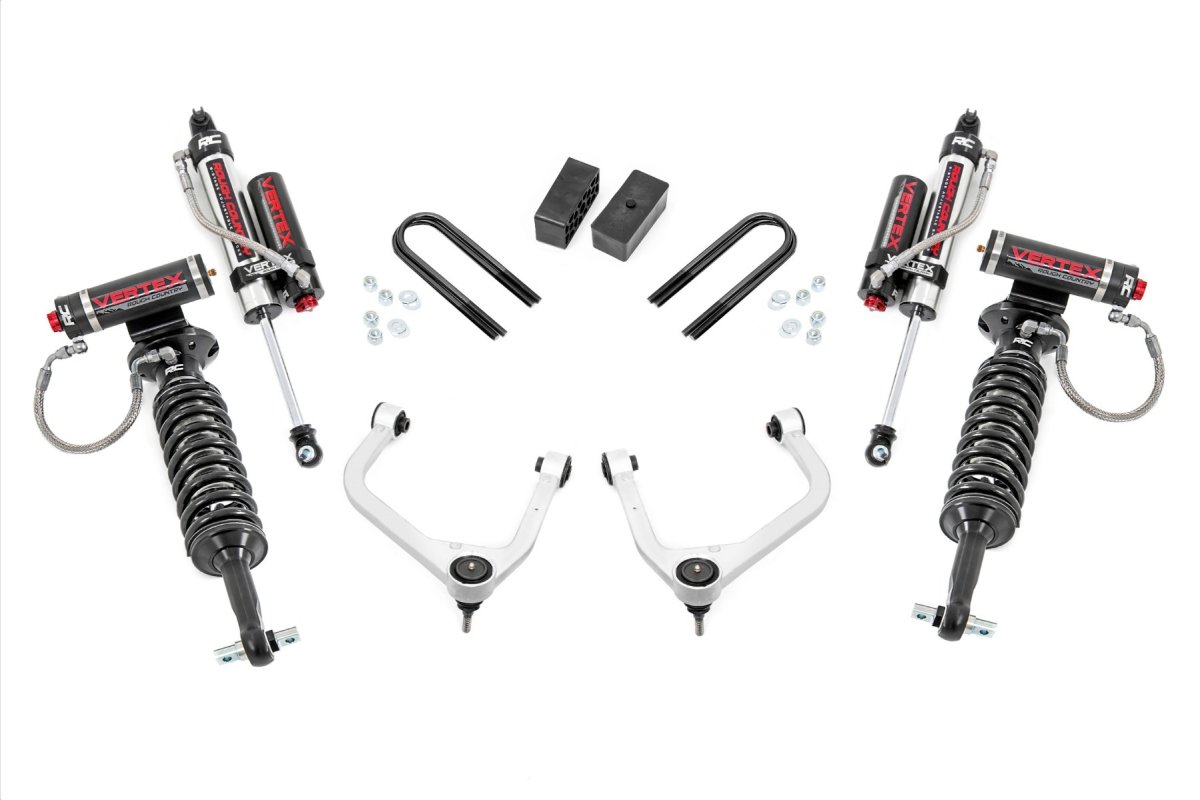 GMC Sierra 1500 Suspension Lift Kit - Front + Rear - Rough Country - 3.5 Inch Lift Kit | Mono Leaf Rear | Vertex - 2025+